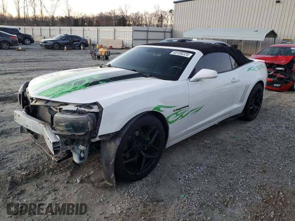 2014 Chevrolet Camaro LT z VIN 2G1FC3D34E9198935, wystawiony jako Copart lot #48108225 z przebiegiem 122 477 mil mil oraz Szkoda całkowita • Salvage title. Historia ofert i sprzedaży dostępna na DreamBid. Obrazek 1.