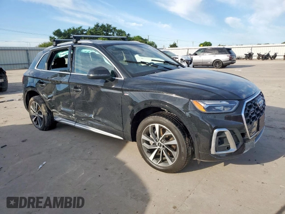 2022 Audi Q5 S line Premium Plus with VIN WA1EAAFYXN2088065, listed as a Copart auction lot 57692385 with 51,313 mi miles and Salvage title. Bid and sale history available at DreamBid. Image 4.
