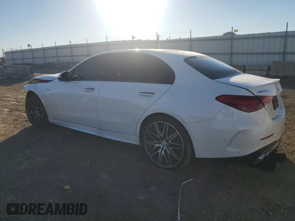 2023 Mercedes-Benz C 43 AMG with VIN W1KAF8HB3PR073401, listed as a Copart auction lot 87645465 with 27,805 mi miles and Salvage Title. Bid and sale history available at DreamBid. Image 2.