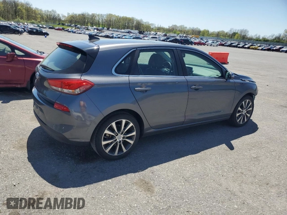 2018 Hyundai Elantra GT with VIN KMHH35LEXJU017506, listed as a Copart auction lot 54607085 with 43,214 mi miles and Salvage Title. Bid and sale history available at carsss.com. Image 3.