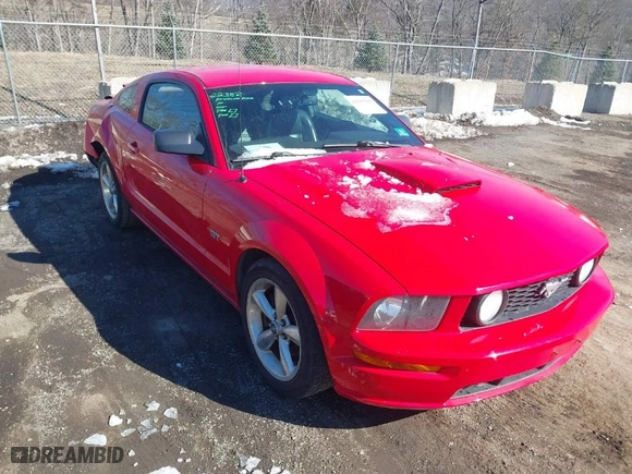 2008 Ford Mustang GT Deluxe with VIN 1ZVHT82HX85123943, listed as a IAAI auction lot 41565843 with NaN miles. Bid and sale history available at carsss.com. Image 1.