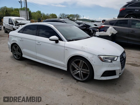2017 Audi A3 Sedan Premium Plus with VIN WAUGUGFF2H1025363, listed as a Copart auction lot 48606583 with 80,103 mi miles and Salvage Title. Bid and sale history available at carsss.com. Image 4.