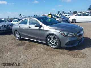2017 Mercedes-Benz CLA with VIN WDDSJ4EB4HN438368, listed as a IAAI auction lot 41807724 with 92,554 mi miles. Bid and sale history available at carsss.com. Image 1.
