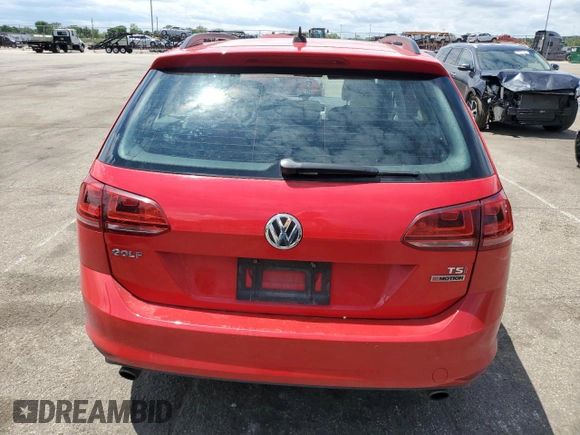 2017 Volkswagen Golf S with VIN 3VW017AU0HM532751, listed as a Copart auction lot 57826395 with 133,710 mi miles and Salvage title. Bid and sale history available at DreamBid. Image 6.