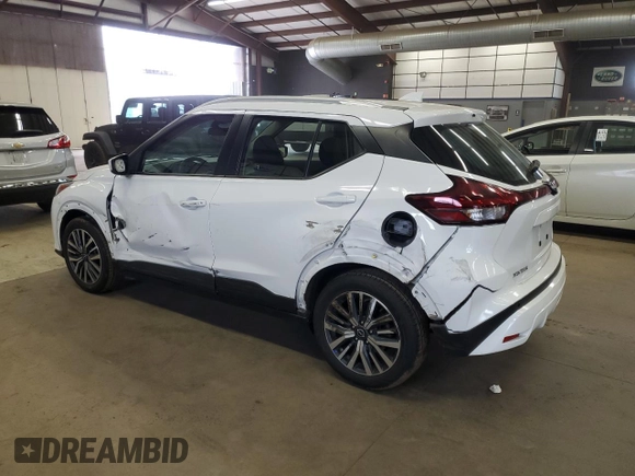 2022 Nissan Kicks SV with VIN 3N1CP5CV9NL523317, listed as a Copart auction lot 52853945 with 100,024 mi miles and Clean Title. Bid and sale history available at DreamBid. Image 2.