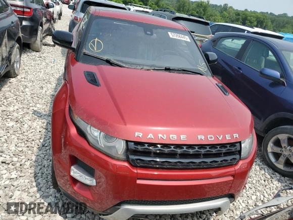 2012 Land Rover Range Rover Evoque Dynamic Premium with VIN SALVT1BG6CH626888, listed as a Copart auction lot 57268445 with Not provided miles and Clean title. Bid and sale history available at DreamBid. Image 5.