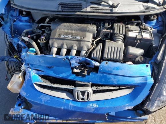 2007 Honda Fit Sport with VIN JHMGD38607S004236, listed as a Copart auction lot 52781415 with 313,559 mi miles and Salvage Title. Bid and sale history available at carsss.com. Image 12.