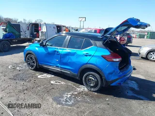 2021 Nissan Kicks SR with VIN 3N1CP5DV3ML561218, listed as a IAAI auction lot 41691829 with 99,361 mi miles. Bid and sale history available at carsss.com. Image 3.