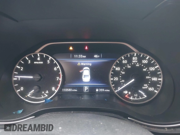 2018 Nissan Maxima S with VIN 1N4AA6AP8JC361269, listed as a IAAI auction lot 42005790 with 110,580 mi miles and . Bid and sale history available at DreamBid. Image 7.