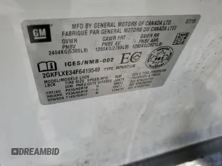 2015 GMC Terrain SLT with VIN 2GKFLXE34F6419549, listed as a Copart auction lot 88963975 with Not Provided miles and Salvage Title. Bid and sale history available at DreamBid. Image 15.