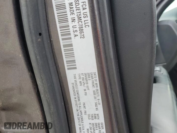 2021 Dodge Durango Citadel with VIN 1C4SDJET5MC788672, listed as a Copart auction lot 46443125 with 81,257 mi miles and Salvage title. Bid and sale history available at DreamBid. Image 13.