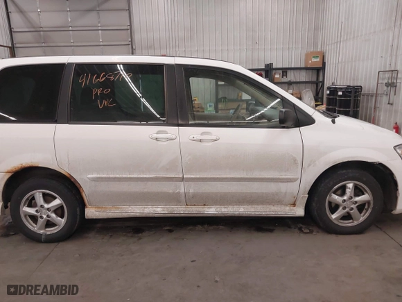 2003 Mazda MPV LX with VIN JM3LW28A930363655, listed as a IAAI auction lot 41668710 with 0 mi miles. Bid and sale history available at carsss.com. Image 14.