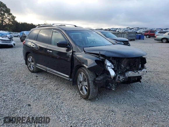 2016 Nissan Pathfinder Platinum with VIN 5N1AR2MN2GC644860, listed as a Copart auction lot 80128544 with 110,940 mi miles and Salvage Title. Bid and sale history available at carsss.com. Image 4.
