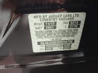 2013 Jaguar XJ Portfolio with VIN SAJWJ2GD2D8V44780, listed as a IAAI auction lot 41875069 with 87,806 mi miles and . Bid and sale history available at DreamBid. Image 9.