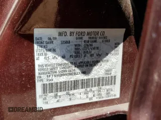 2009 Ford F-250 XL with VIN 1FTSW20R09EB23380, listed as a Copart auction lot 66493264 with 181,326 mi miles and Salvage title. Bid and sale history available at DreamBid. Image 14.