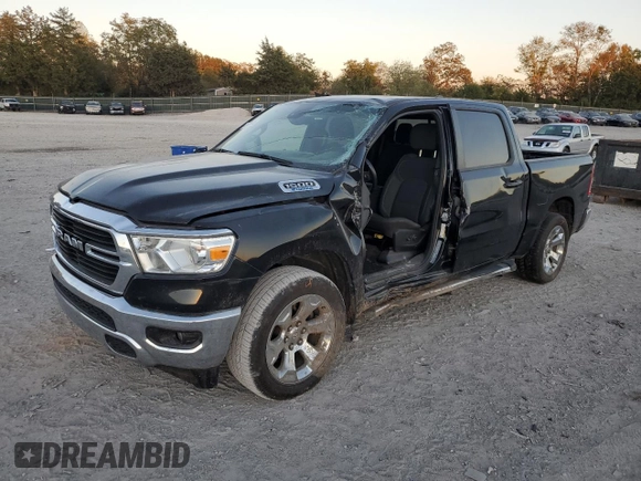 2021 Ram 1500 Big Horn z VIN 1C6RREFG2MN812561, wystawiony jako Copart lot #75305674 z przebiegiem Nie podano mil oraz Szkoda całkowita • Salvage title. Historia ofert i sprzedaży dostępna na DreamBid. Obrazek 1.