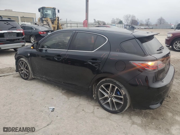 2014 Lexus CT 200h Hybrid with VIN JTHKD5BH4E2183801, listed as a Copart auction lot 81827144 with 101807 miles and Salvage Title. Bid and sale history available at carsss.com. Image 2.