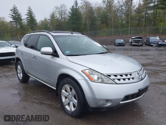 2007 Nissan Murano SL with VIN JN8AZ08W27W652598, listed as a IAAI auction lot 42231449 with 161,458 mi miles and . Bid and sale history available at DreamBid. Image 1.