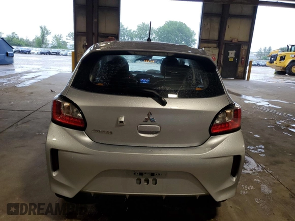 2024 Mitsubishi Mirage ES with VIN ML32AUHJ3RH017533, listed as a Copart auction lot 61968955 with 15,596 mi miles and Salvage title. Bid and sale history available at DreamBid. Image 6.