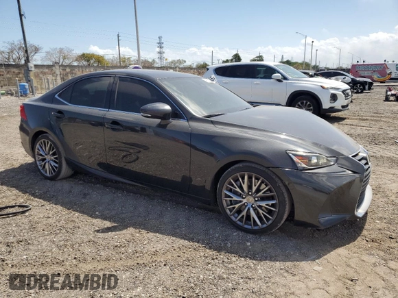 2017 Lexus IS with VIN JTHBA1D2XH5041059, listed as a Copart auction lot 49058355 with 96,955 mi miles and Salvage Title. Bid and sale history available at carsss.com. Image 4.