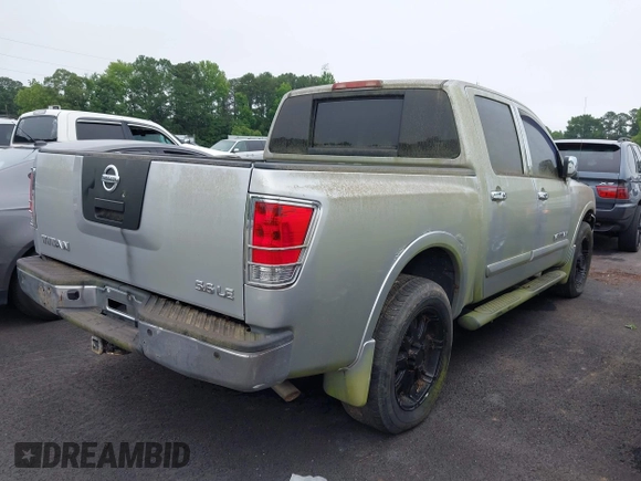 2008 Nissan Titan XE with VIN 1N6AA07C28N305044, listed as a IAAI auction lot 42366315 with 190,100 mi miles and . Bid and sale history available at DreamBid. Image 4.