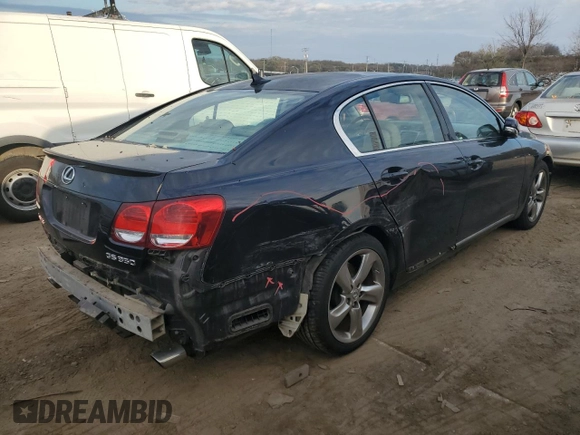 2009 Lexus GS 350 with VIN JTHBE96S090044387, listed as a Copart auction lot 81562084 with 56,045 mi miles and Salvage Title. Bid and sale history available at carsss.com. Image 3.