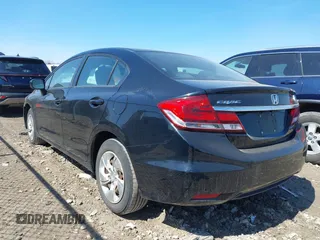 2015 Honda Civic Sedan LX with VIN 19XFB2F52FE004487, listed as a IAAI auction lot 41900671 with 125,497 mi miles. Bid and sale history available at carsss.com. Image 3.