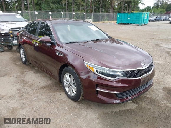 2016 Kia Optima LX with VIN 5XXGT4L39GG088686, listed as a IAAI auction lot 42531803 with 66,521 mi miles and . Bid and sale history available at DreamBid. Image 1.