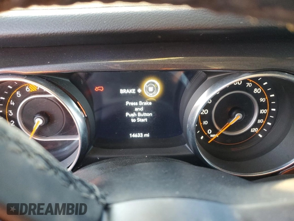2021 Jeep Wrangler Unlimited 80th Anniversary with VIN 1C4HJXDN9MW596033, listed as a Copart auction lot 87640685 with 14,633 mi miles and Salvage title. Bid and sale history available at DreamBid. Image 9.