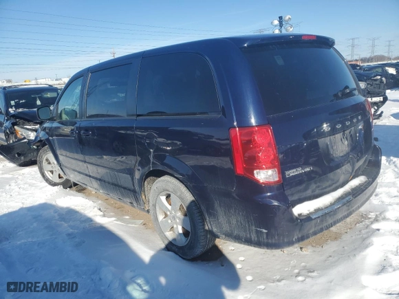 2013 Dodge Grand Caravan SXT with VIN 2C4RDGBG6DR533013, listed as a Copart auction lot 44587235 with 160,817 mi miles and Salvage Title. Bid and sale history available at carsss.com. Image 2.