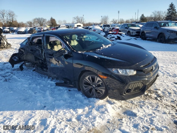 2018 Honda Civic Hatchback EX-L Navi with VIN SHHFK7H8XJU218388, listed as a Copart auction lot 88000255 with 57,985 mi miles and Salvage Title. Bid and sale history available at carsss.com. Image 4.