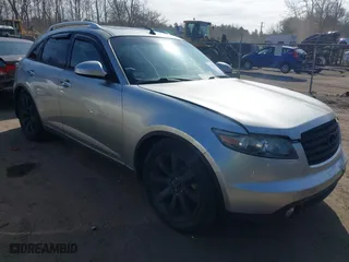 2005 Infiniti FX45 with VIN JNRBS08W15X400286, listed as a IAAI auction lot 41810304 with 99,531 mi miles. Bid and sale history available at carsss.com. Image 1.