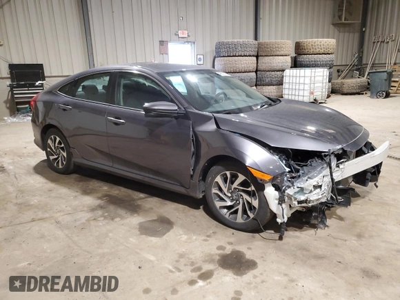 2018 Honda Civic EX with VIN 19XFC2F75JE005057, listed as a Copart auction lot 48601125 with 84,100 mi miles and Salvage Title. Bid and sale history available at DreamBid. Image 4.