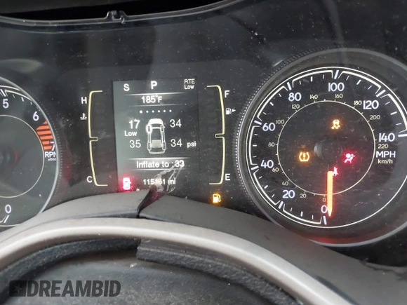 2016 Jeep Cherokee Sport with VIN 1C4PJLAB3GW159146, listed as a IAAI auction lot 42188887 with 115,151 mi miles and . Bid and sale history available at DreamBid. Image 7.