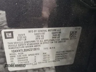 2017 GMC Acadia SLE with VIN 1GKKNTLS5HZ213613, listed as a Copart auction lot 54186565 with Not provided miles and Non repairable. Bid and sale history available at DreamBid. Image 13.