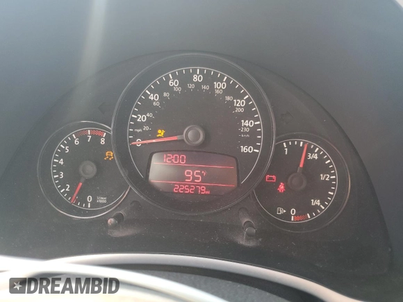 2012 Volkswagen Beetle 2.5L with VIN 3VWHX7AT2CM616099, listed as a Copart auction lot 56421455 with 225,279 mi miles and Salvage title. Bid and sale history available at DreamBid. Image 9.