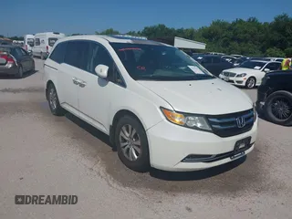 2014 Honda Odyssey EX-L z VIN 5FNRL5H61EB001509, wystawiony jako IAAI lot #42371539 z przebiegiem 259 195 mil mil oraz . Historia ofert i sprzedaży dostępna na DreamBid. Obrazek 1.