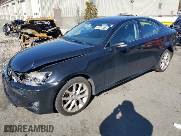 2011 Lexus IS 250 with VIN JTHCF5C25B5049625, listed as a Copart auction lot 47074985 with 227,769 mi miles and Salvage title. Bid and sale history available at DreamBid. Image 1.