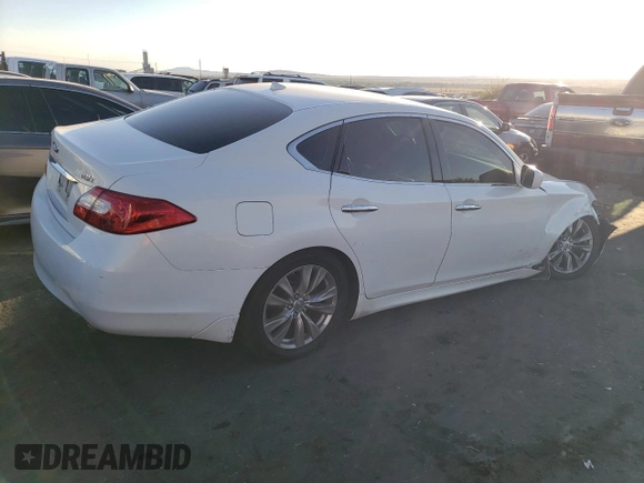 2012 Infiniti M37 with VIN JN1BY1AR4CM391352, listed as a Copart auction lot 75222834 with 160,035 mi miles and Salvage Title. Bid and sale history available at carsss.com. Image 3.