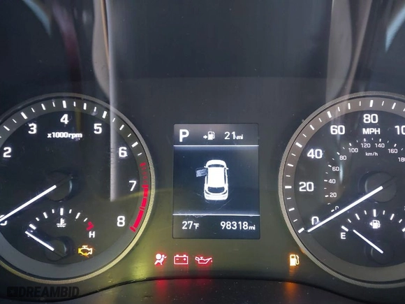 2019 Hyundai Tucson SE with VIN KM8J2CA44KU981393, listed as a IAAI auction lot 41455334 with 98,318 mi miles. Bid and sale history available at carsss.com. Image 7.