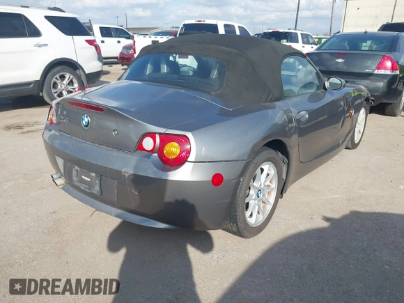 2003 BMW Z4 2.5i with VIN 4USBT33433LS46604, listed as a IAAI auction lot 41499924 with 158,874 mi miles and . Bid and sale history available at DreamBid. Image 4.