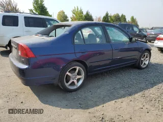 2004 Honda Civic LX with VIN 2HGES15554H516769, listed as a Copart auction lot 68873934 with 127,908 mi miles and Salvage Title. Bid and sale history available at carsss.com. Image 3.