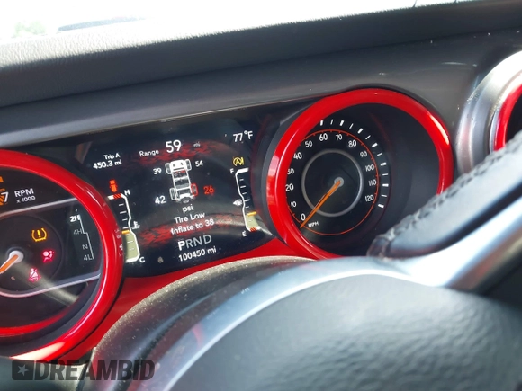 2021 Jeep Wrangler Unlimited Sahara with VIN 1C4HJXEN8MW622359, listed as a IAAI auction lot 42328958 with 100,450 mi miles and . Bid and sale history available at DreamBid. Image 15.