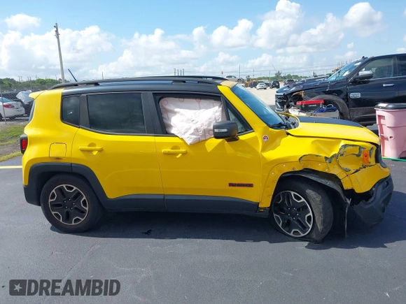 2017 Jeep Renegade Deserthawk with VIN ZACCJBCB3HPF81874, listed as a IAAI auction lot 42190315 with 51,694 mi miles and . Bid and sale history available at DreamBid. Image 13.