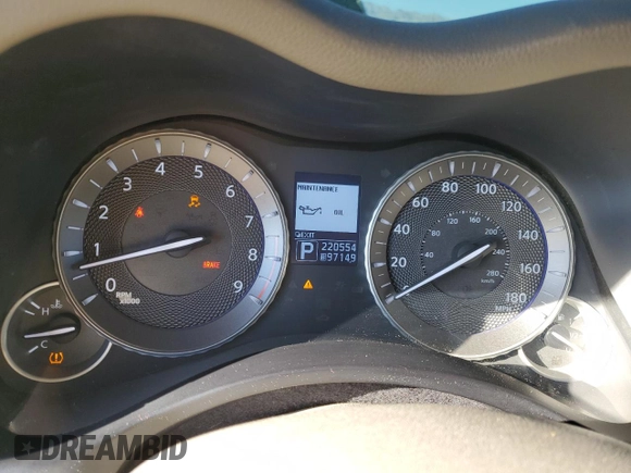 2013 Infiniti M37 with VIN JN1BY1AP9DM511467, listed as a Copart auction lot 73783654 with 220,554 mi miles and Salvage Title. Bid and sale history available at carsss.com. Image 9.