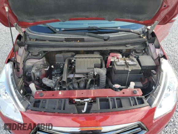 2019 Mitsubishi Mirage SE z VIN ML32F4FJ5KHF04620, wystawiony jako Copart lot #81264334 z przebiegiem 40 403 mil mil oraz Szkoda całkowita • Salvage title. Historia ofert i sprzedaży dostępna na DreamBid. Obrazek 11.