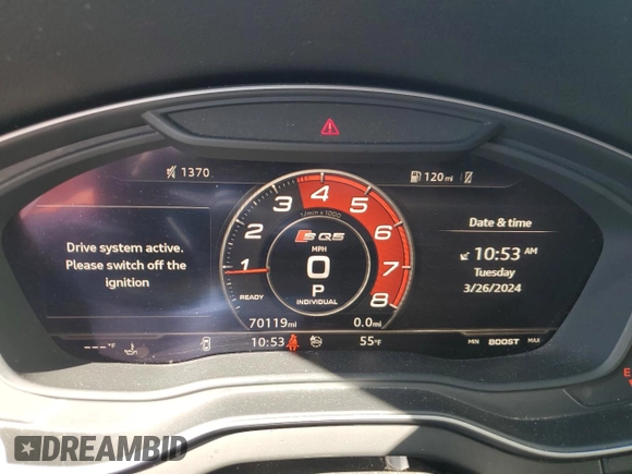 2018 Audi SQ5 Premium Plus with VIN WA1A4AFY2J2117350, listed as a Copart auction lot 48112954 with 70,119 mi miles and . Bid and sale history available at DreamBid. Image 9.