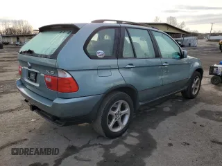 2003 BMW X5 3.0i with VIN 5UXFA53573LV74706, listed as a Copart auction lot 82641044 with 141,589 mi miles and Salvage Title. Bid and sale history available at carsss.com. Image 3.