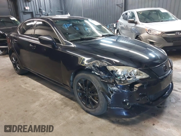 2007 Lexus IS 250 with VIN JTHCK262872012888, listed as a IAAI auction lot 42095706 with 218,936 mi miles. Bid and sale history available at carsss.com. Image 1.