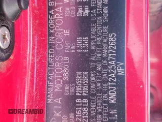 2010 Kia Soul + with VIN KNDJT2A25A7172685, listed as a Copart auction lot 55523475 with 165,504 mi miles and Salvage Title. Bid and sale history available at DreamBid. Image 13.